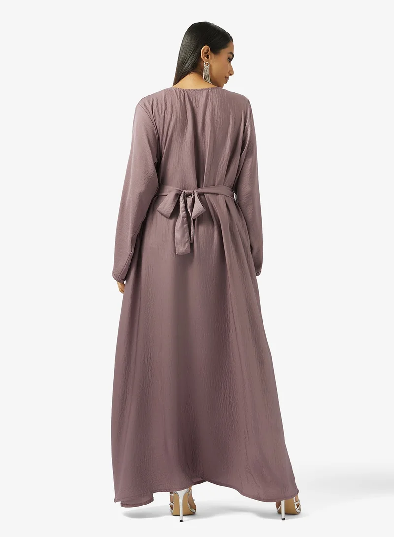 Hayas Closet  Embellished Belted Jalabiya for Women | Best Price UAE